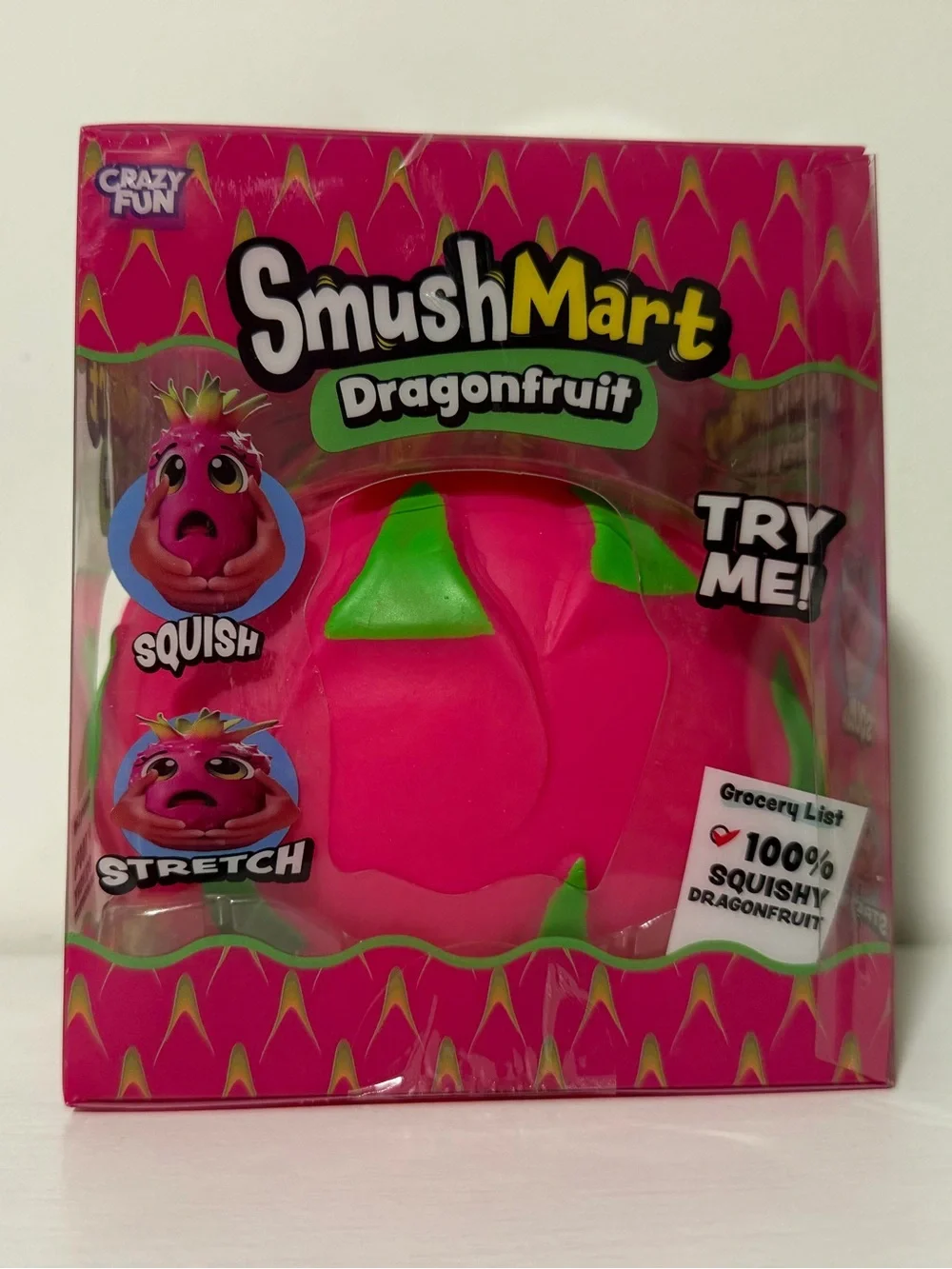 SmushMart Dragonfruit Giant Squishy Fidget Toy Pink Fruit NEW
